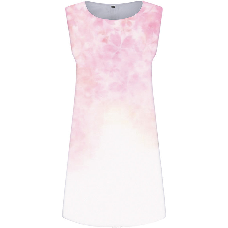 Flower Dress Women Colorful Office Beautiful Short Pink Ladies Dresses