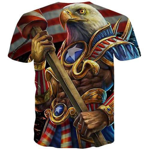 
Eagle T shirts Men War Tshirts Novelty Animal Tshirts Casual Metal Shirt Print United States T-shirts 3d Short Sleeve summer - KYKU
                