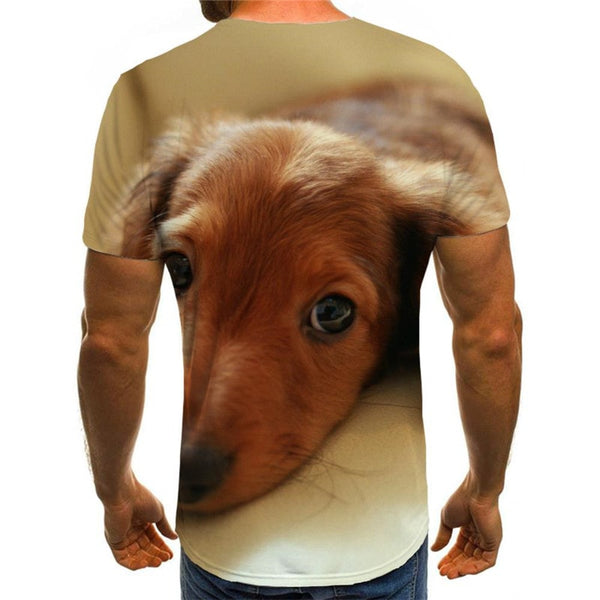 
tshirts dog tee top Puppy Cute animal man big Smart dogs art costume Casual
                
