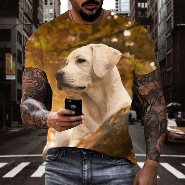 
t shirts Golden Retriever dog Puppy Cute Pets Funny 3D t shirt art costume big Smart dogs man Cool
                