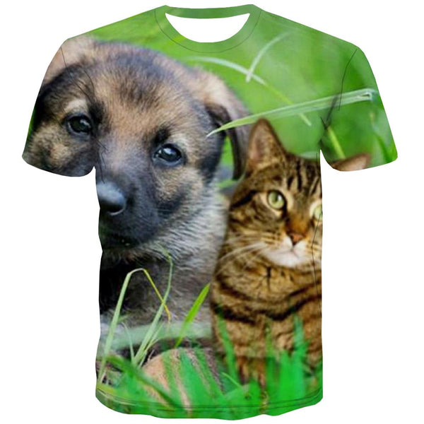 
t shirt animaldocile pets Hip hop tshirt 3DCool cat and dog men art costume
                