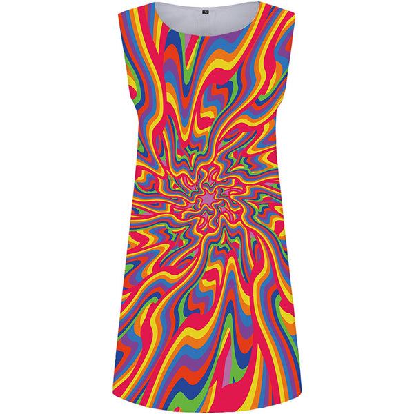 
Dizziness Dress Women Black Hole Ladies Dresses Colorful Korean Style Gothic Tank Womens Clothing Tassel
                