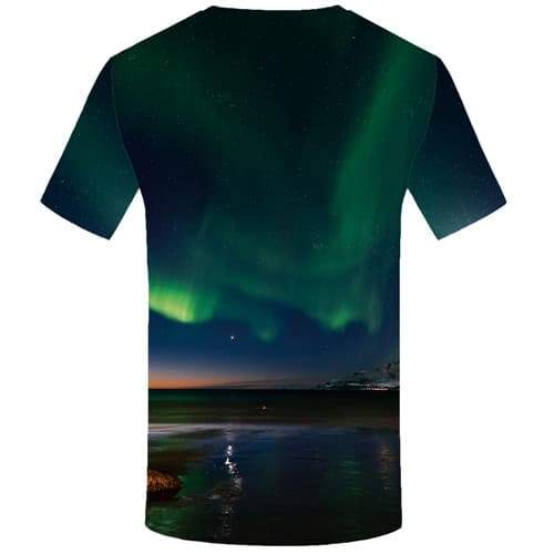 
Aurora T shirts Men Mountain Tshirt Anime Space Galaxy Tshirts Novelty Harajuku Shirt Print Northern Lights T-shirts 3d - KYKU
                
