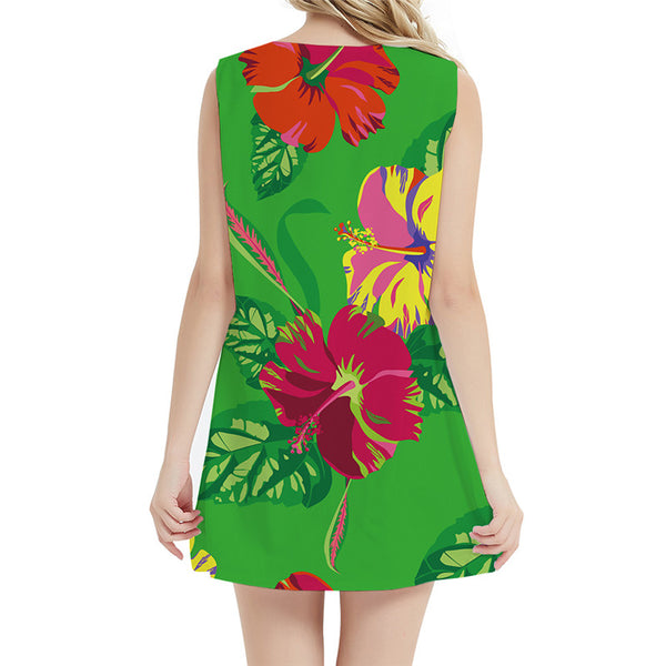 
Flower Dress Women Art Ladies Dresses Graffiti Short Colorful Tank Abstract Office Womens Clothing Elegant
                