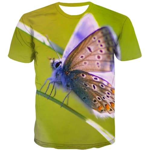 Butterfly T shirts Men Colorful Shirt Print Hip Hop T-shirts 3d Harajuku Tshirt Anime Street Tshirts Cool Short Sleeve Hip hop - KYKU