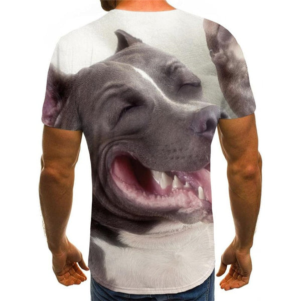 
tshirt Funny dog Puppy Cute animal Novelty 3D shirt Casual male big Smart dogs art costume
                