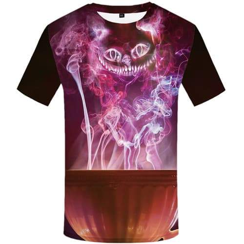Cat T-shirt Men Animal Shirt Print Psychedelic Tshirts Novelty Colorful Tshirts Casual Harajuku T-shirts 3d Short Sleeve - KYKU