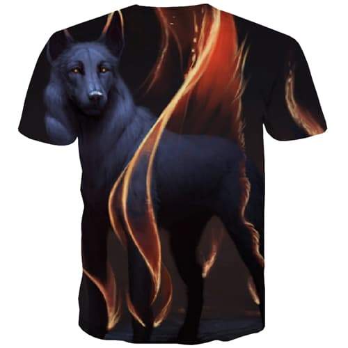 
Wolf T-shirt Men Animal Tshirt Anime Flame T-shirts Graphic Abstract Tshirt Printed Funny T-shirts 3d Short Sleeve Punk Rock - KYKU
                