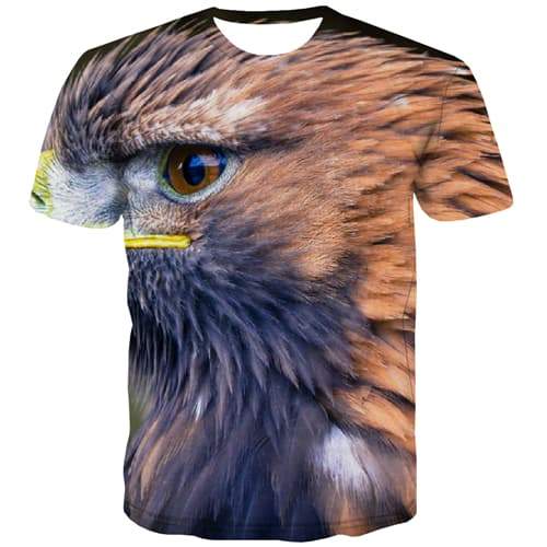 Animal T shirts Men Feather T-shirts 3d Leisure Tshirt Anime Funny Tshirts Novelty Short Sleeve Hip hop Men/women Tee Slim Sport - KYKU