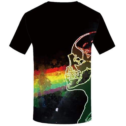
Skull T shirts Men Rainbow Tshirt Printed Black Tshirt Anime Colorful Shirt Print Graffiti Tshirts Novelty Short Sleeve - KYKU
                
