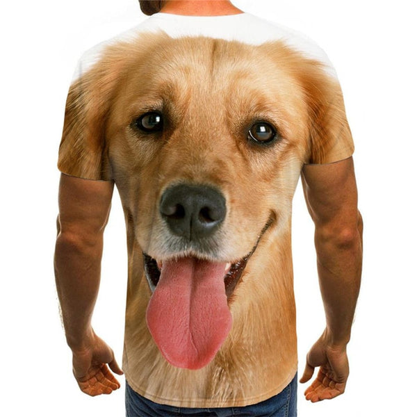 
shirts Golden Retriever dog t shirt 3D Puppy Cute Pets men Casual big Smart dogs art costume
                