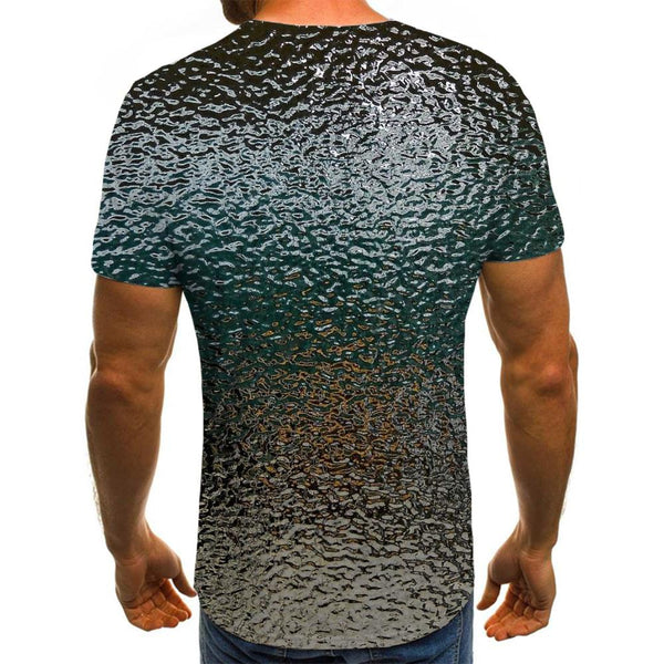 
Dark green water ripples shirt Funny 3D t shirt special texture Cool art costume different men
                