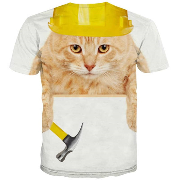 
shirt kitten t shirt 3D cat pet Casual men art costume
                