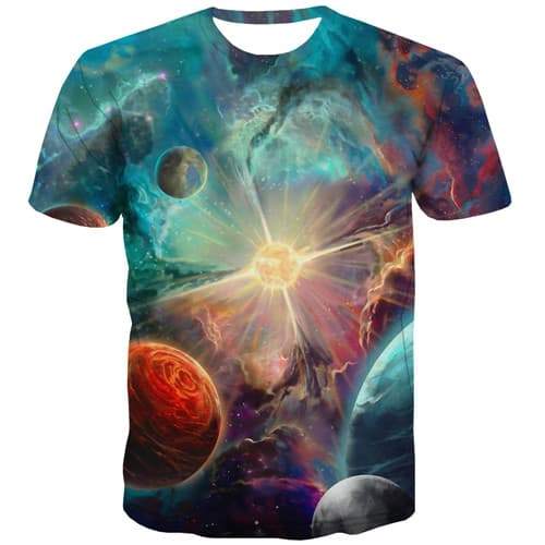 Galaxy T shirts Men Earth Tshirt Anime Nebula Tshirt Printed Space Tshirts Novelty Graffiti Tshirts Cool Short Sleeve T shirts - KYKU