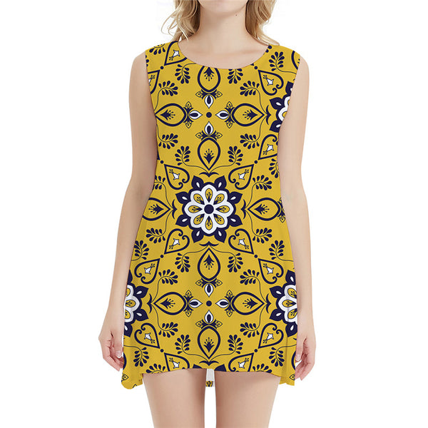 Flower Dress Women Psychedelic Vestido Sexy Geometric Ladies Dresses Vintage Office Harajuku 3d Print Womens Clothing Casual