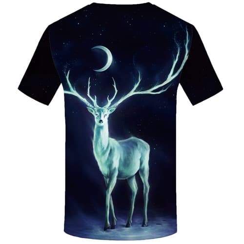 
Elk T shirts Men Deer Tshirts Novelty Animal Tshirt Anime Galaxy Space Tshirts Cool Moon Tshirt Printed Short Sleeve Fashion - KYKU
                