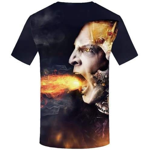
Flame T-shirt Men Skull T-shirts Graphic Metal T-shirts 3d Mechanical Tshirt Printed War T shirts Funny Short Sleeve T shirts - KYKU
                