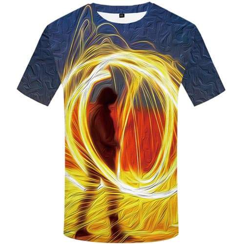 Psychedelic T-shirt Men Colorful Tshirts Cool Character Tshirts Novelty Art T shirts Funny Abstract Tshirts Casual Short Sleeve - KYKU