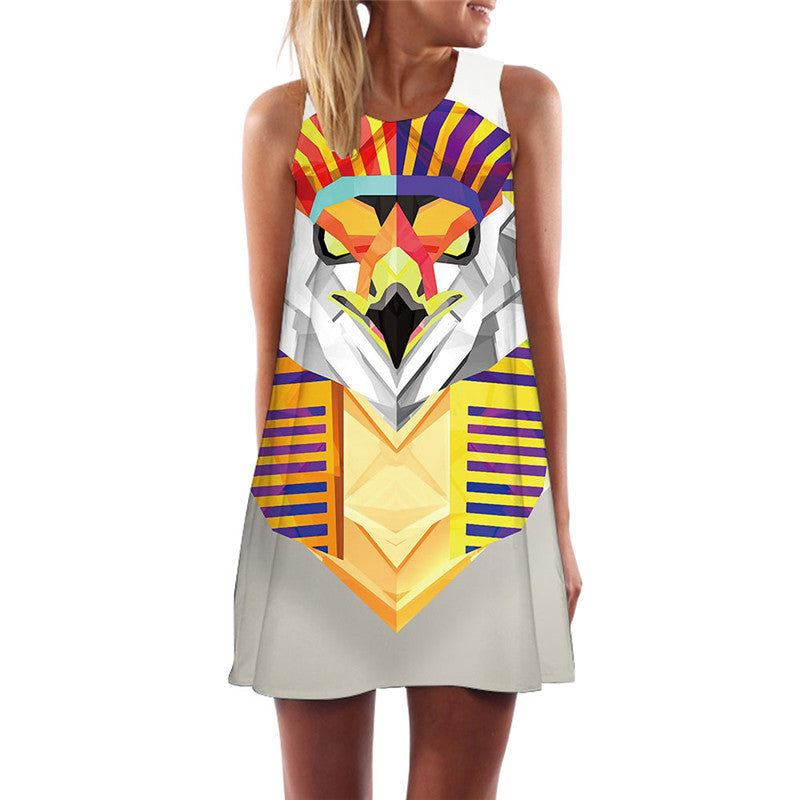 Eagle Dress Women Animal Party Geometric Office Graffiti Sexy Cartoon Korean Style Womens Clothing Elegant