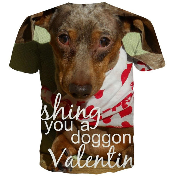 
t shirt dog Puppy Cute Pets Hip hop tshirt 3D Cool big Smart dogs men art costume
                