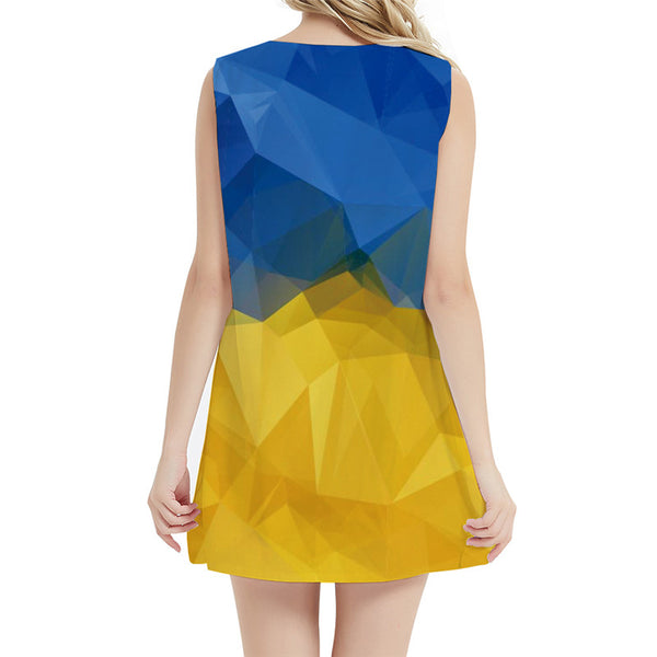 
Geometric Dresses Women Union Flag Halter Sleeveless Ukraine Ladies Dresses Harajuku Bodycon Dress Gothic 3d Print
                