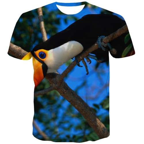 Animal T-shirt Men Bird Tshirts Casual Tree T shirts Funny Hip Hop Tshirt Anime Street T-shirts Graphic Short Sleeve Hip hop - KYKU