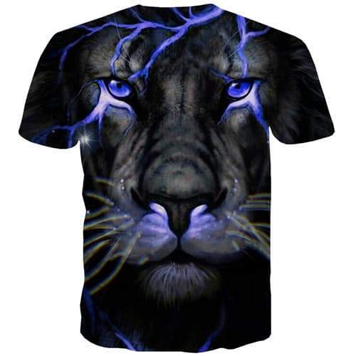
Wolf T-shirt Men Animal Tshirts Cool Lightning Tshirts Casual Black Tshirt Printed Punk Rock T-shirts 3d Short Sleeve Fashion - KYKU
                