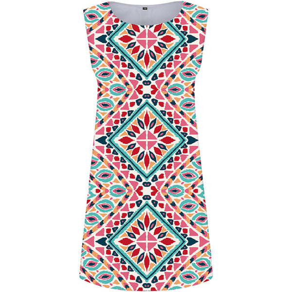 Graphics Dress Women Retro Party Painting Sexy Colorful Vestido Sexy Womens Clothing Elegant