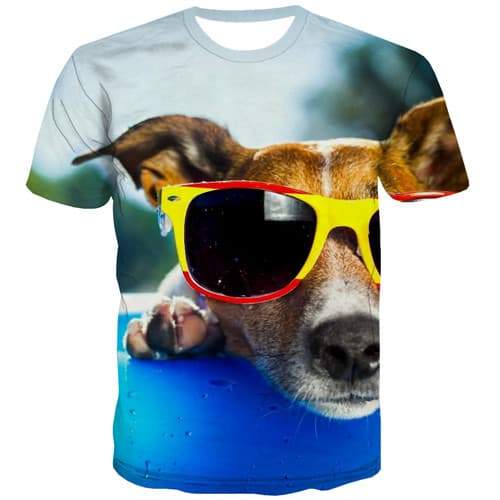 Animal T shirts Men Dog T-shirts 3d Funny T-shirts Graphic Hip Hop Tshirts Cool Short Sleeve summer Men/women S-5XL Style Sport - KYKU