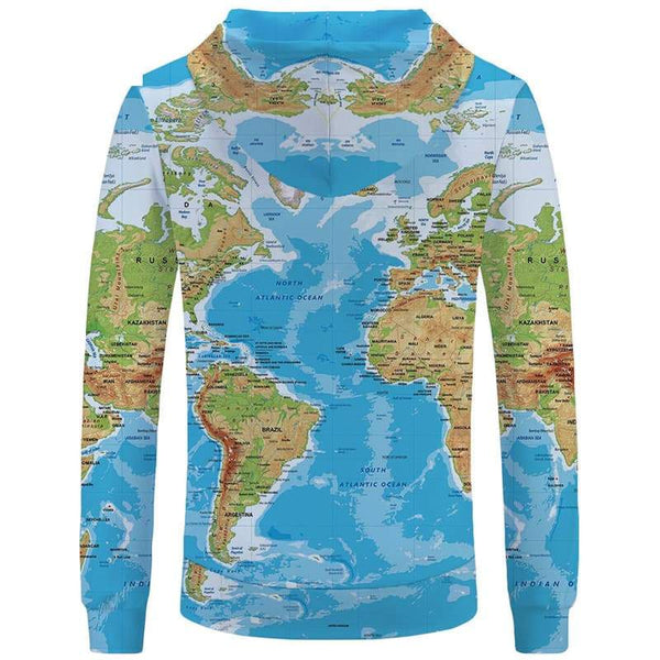 
World Map Hoodie Men Earth Hoody Anime Funny Hoodie Print Blue 3d Printed Unisex Funny Men women Autumn Pocket Sexy - KYKU
                
