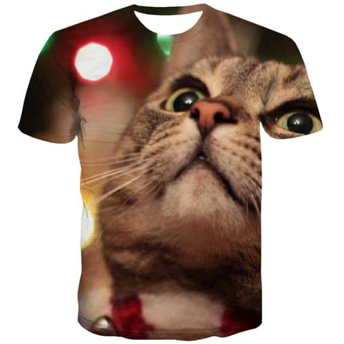 Animal T-shirt Men Cat T-shirts Graphic Street Tshirts Casual Funny Tshirt Anime Lovely T-shirts 3d Short Sleeve summer - KYKU