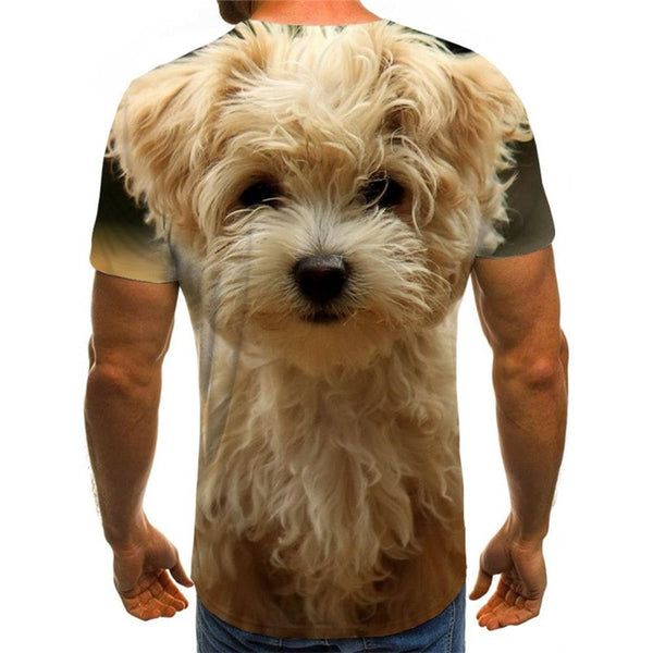 
dog shirt Puppy Cute animal tee shirt Cool art costume big Smart dogs men's
                