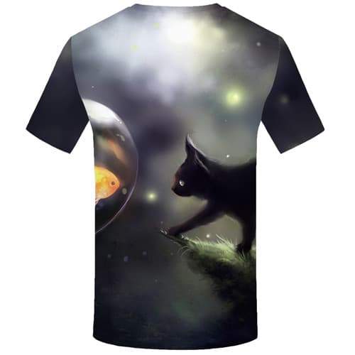 
Cat T-shirt Men Fish Tshirts Novelty Animal Tshirt Anime Galaxy Space T-shirts Graphic Psychedelic T shirts Funny Short Sleeve - KYKU
                