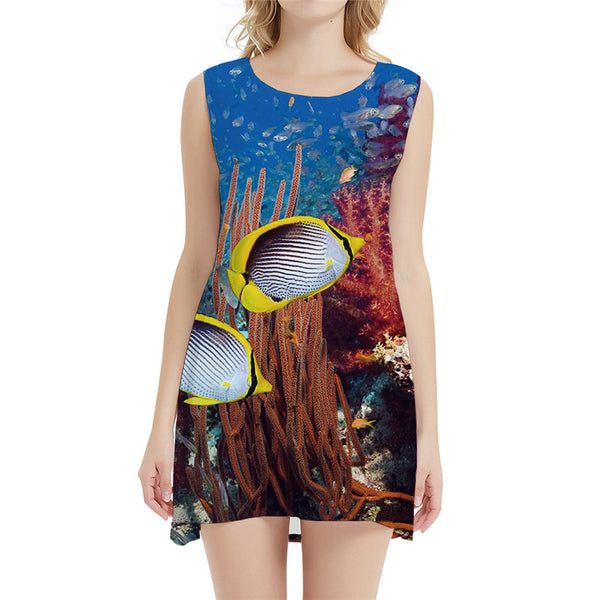 Fish Dress Women Fishinger 3d Print Animal Tank Tropical Vestido Sexy Womens Clothing Casual
