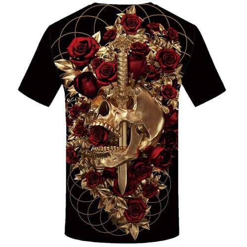
Skull T-shirt Men Metal Tshirts Cool Rose T-shirts Graphic War Tshirt Printed Harajuku T-shirts 3d Short Sleeve summer Men/women - KYKU
                