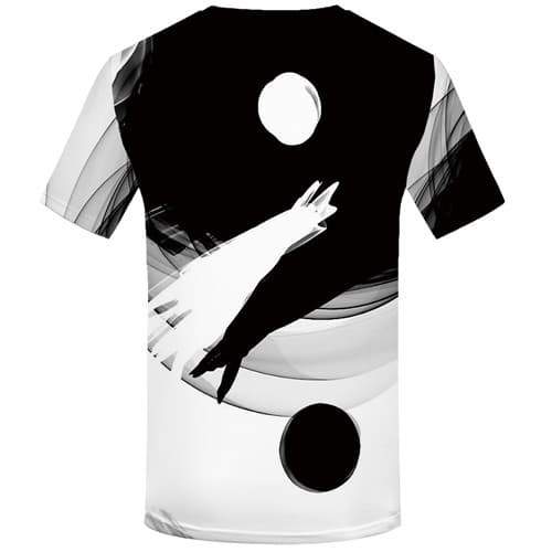 
Yin Yang T-shirt Men Black And White T-shirts 3d Harajuku Tshirts Cool Gothic Tshirt Anime Short Sleeve Fashion Men/women Tops - KYKU
                
