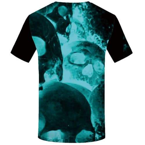 
Skull T shirts Men Skeleton Tshirts Casual Punk Shirt Print Gothic Tshirt Anime Short Sleeve Hip hop Men Tee Top Slim Rock - KYKU
                