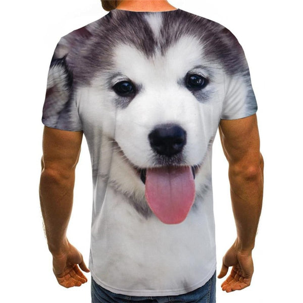 
Husky dog shirts Hip hop tshirt 3D Puppy Cute Pets art costume Casual big Smart Husky dogs men
                
