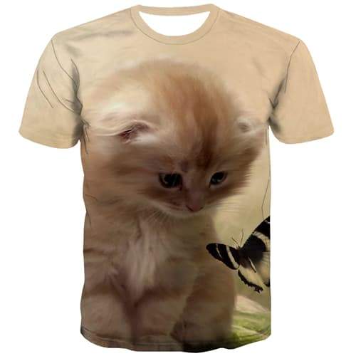 Cat T shirts Men Animal Tshirt Anime Lovely Tshirts Cool Funny T-shirts 3d Street T shirts Funny Short Sleeve summer Men women - KYKU