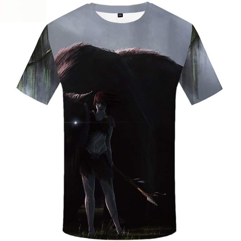 Cattle T-shirt Men Animal Tshirt Printed Character T-shirts Graphic Short Sleeve - KYKU