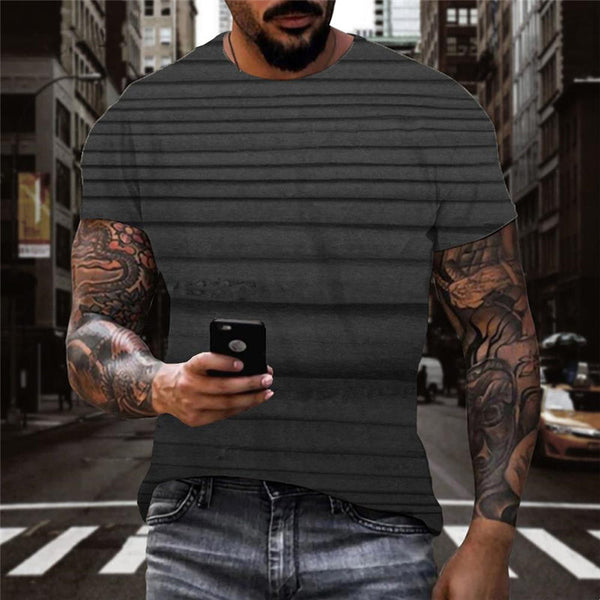 
Black wood grain t shirt special texture top tee Casual different man art costume
                