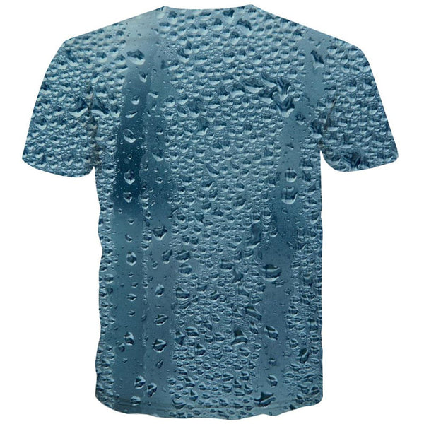 
Water droplet pattern on glass tshirt shirt tee special texture Cool art costume man different
                