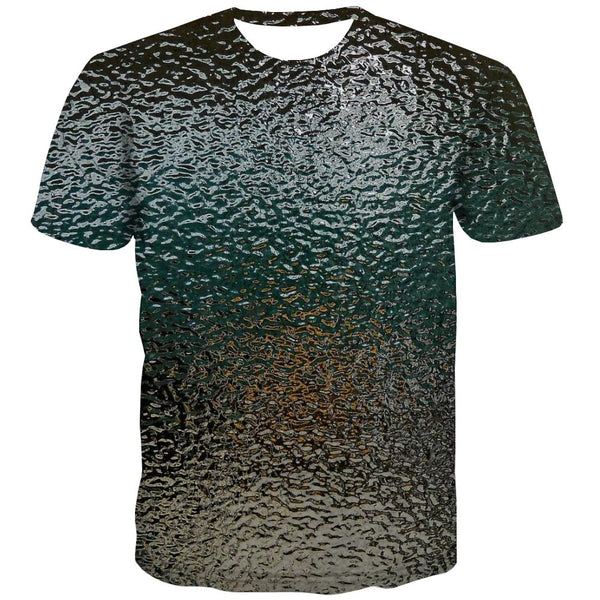 
Dark green water ripples shirt Funny 3D t shirt special texture Cool art costume different men
                