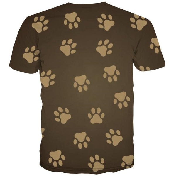 
tshirt dog paw print Puppy Cute Pets 3D tshirt big Smart dogs men art costume Cool
                