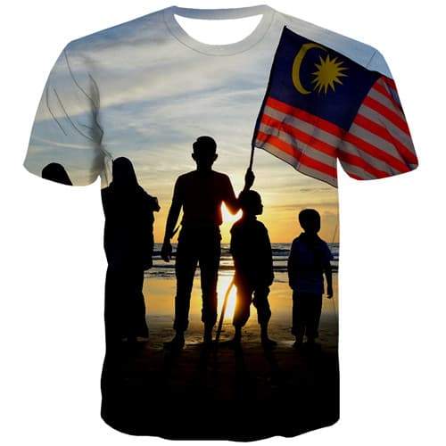Malaysian Flag T shirts Men Malaysia T shirts Funny Character Tshirt Printed Harajuku T-shirts Graphic Gothic Tshirts Novelty - KYKU