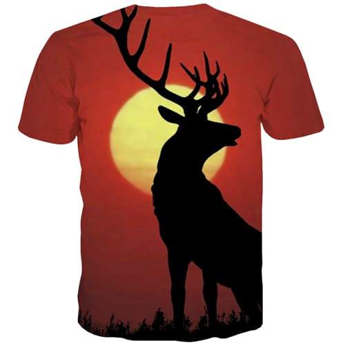 
Deer T-shirt Men Animal Tshirt Printed Christmas Tshirt Anime Moon Shirt Print Funny Tshirts Casual Short Sleeve Full Print Men - KYKU
                