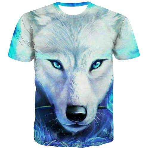 Wolf T-shirt Men Rose T-shirts 3d Animal T shirts Funny Galaxy Tshirt Printed Flower Tshirts Cool Short Sleeve Hip hop Men/women - KYKU