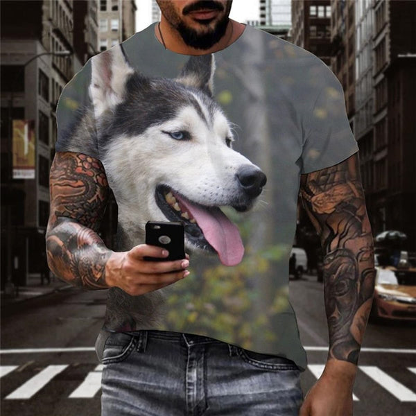 
tshirt Husky dog tee shirt Puppy Cute Pets big Smart Husky dogs men art costume Casual
                