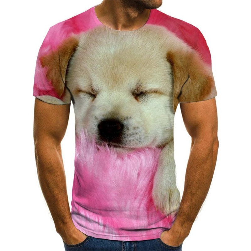 Golden Retriever dog shirts Casual Puppy Cute Pets art costume Cool big Smart dogs man