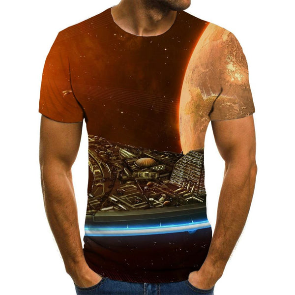 Airship shirt Hip hop tshirt 3D air ship art costume Casual flying ship men